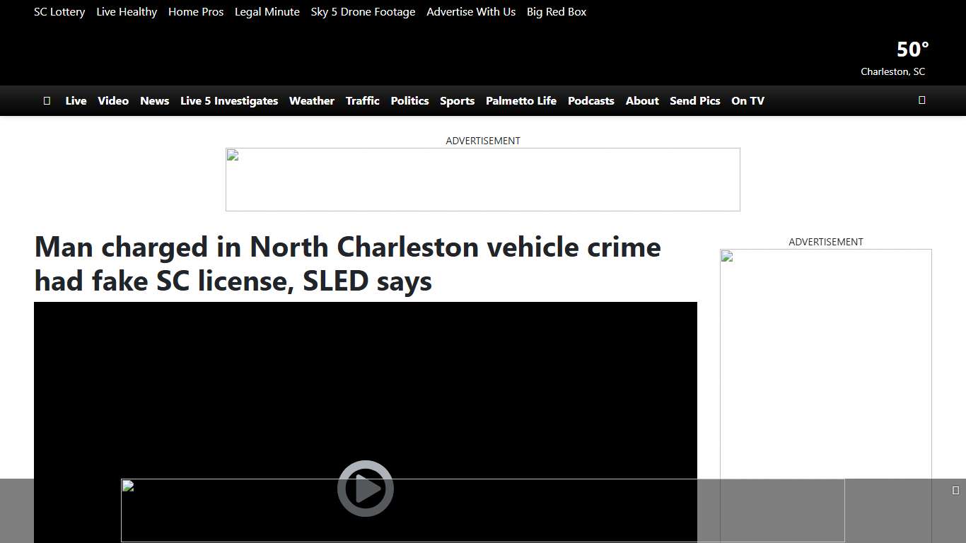 Man charged in North Charleston vehicle crime had fake SC license, SLED says