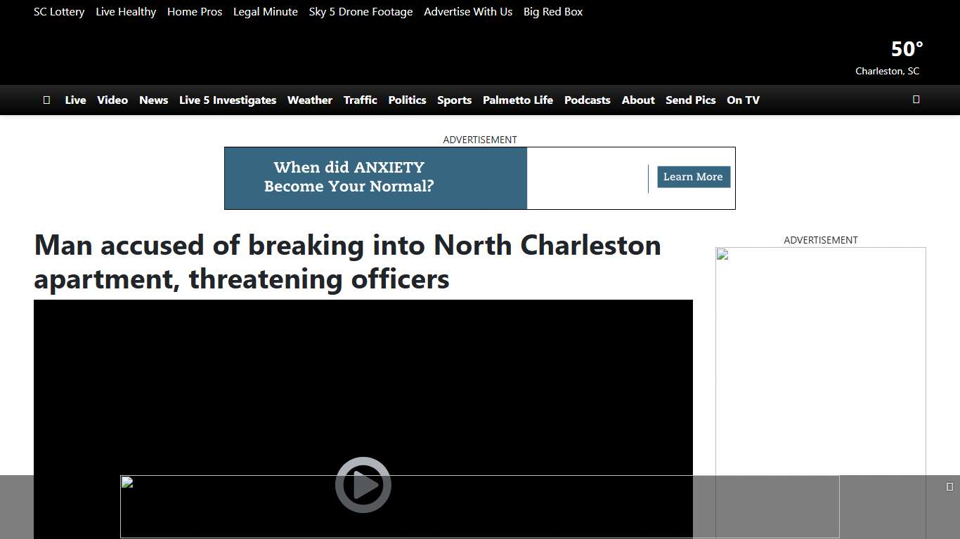 Man accused of breaking into North Charleston apartment, threatening officers